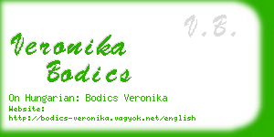 veronika bodics business card